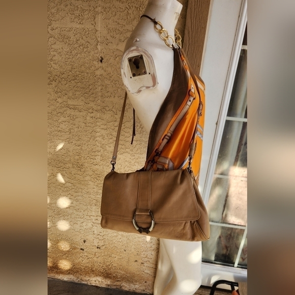 RETRO VINTAGE 1970’S LEATHER CARPETBAGS OF AMERICA BAG, Free Scarf Top - Picture 1 of 16